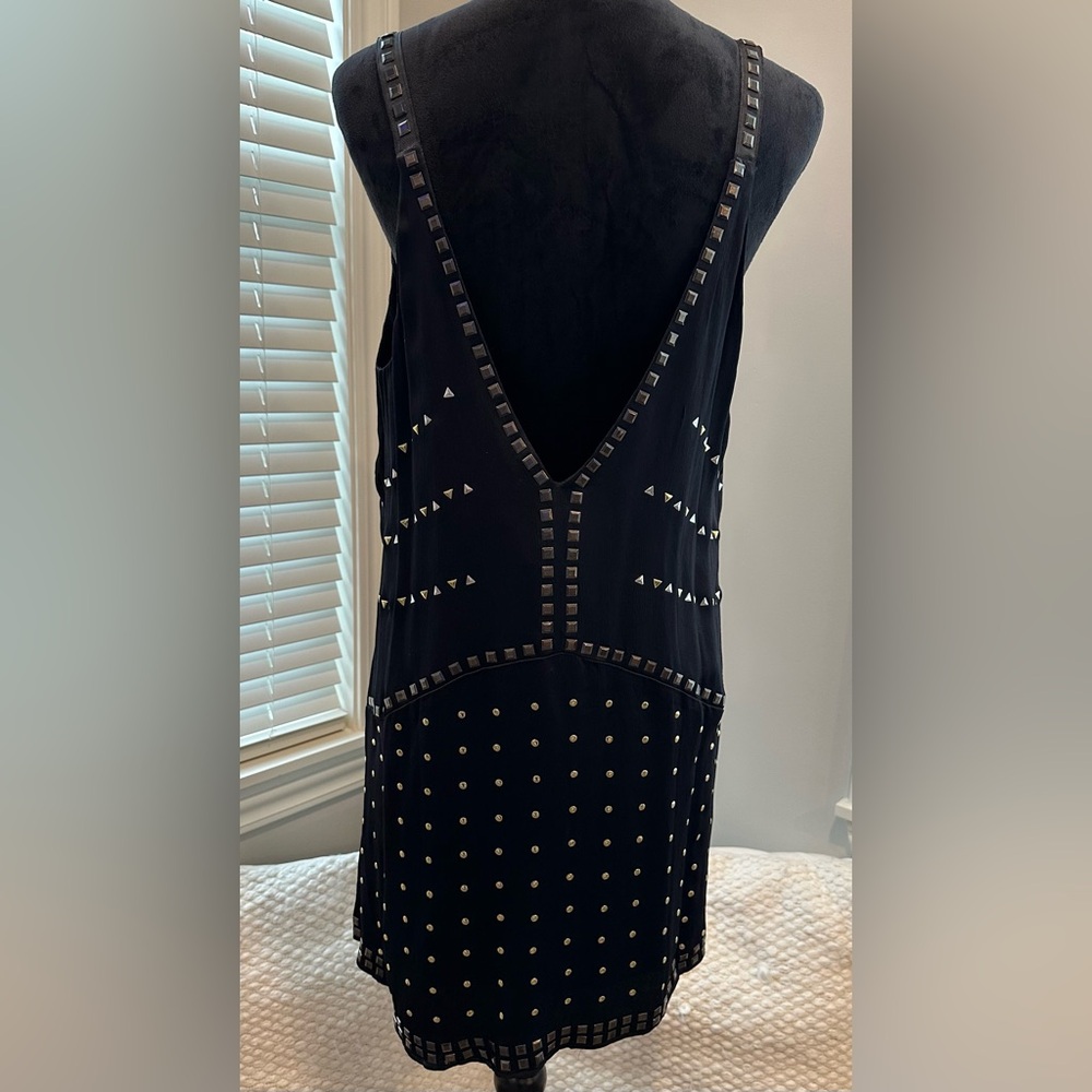 ✨NWT✨ Anthropologie Embellished Deep V Mini Dress Size M - Picture 9 of 16